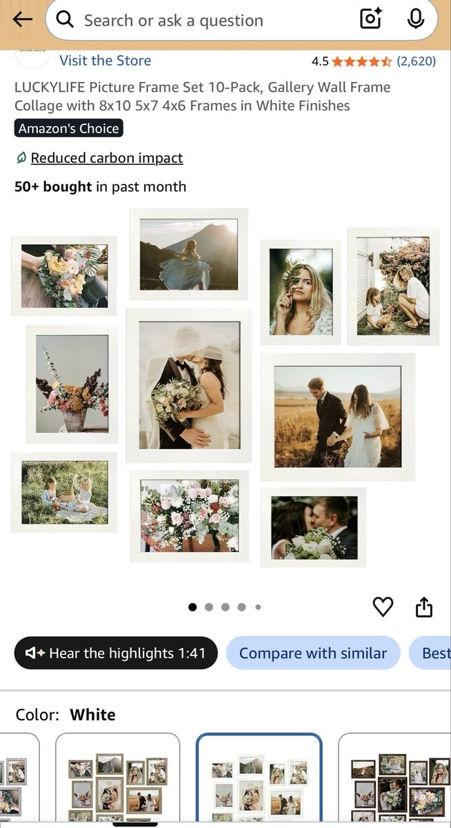  Picture Frame Set 10-Pack Gallery Wall Frames Collage Sets