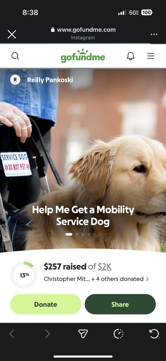 Help me get a mobility service dog!
