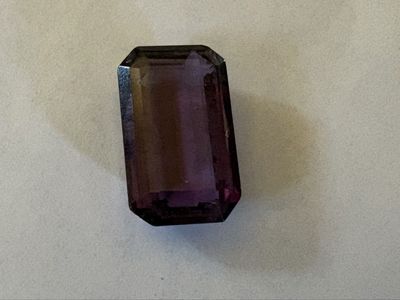 Large Emerald Cut Synthetic Amethyst 22 Carats