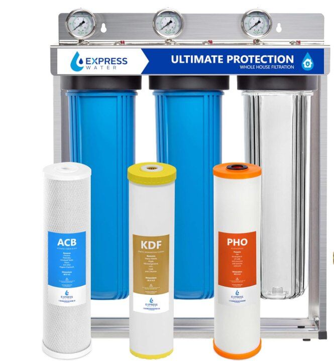 New Express Water Heavy Metal Anti-Scale 3 Stage Whole House Water Filtration System Ultimate