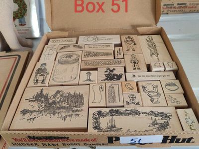 Box #51 of 65, New, old stock rubber stamps, designed mainly for people that like to make their own greeting cards.