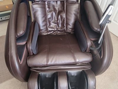 Osaki OS-4000 Zero Gravity Full Body Massage Chair - Brown Faux Leather with Remote