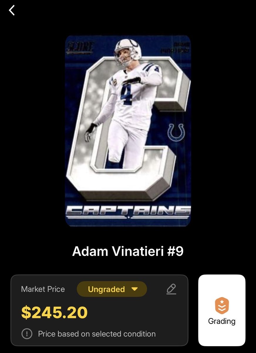 Adam Vinatieri Captains Card
