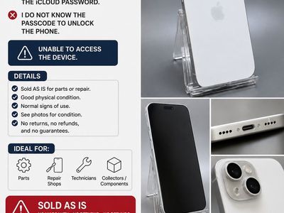 Apple iPhone 15 White - For Parts or Repair Only (iCloud / Passcode Locked)