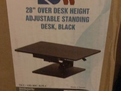 STANDING DESK 28" OVER DESK ADJUSTABLE STANDING DESK NEW IN BOX