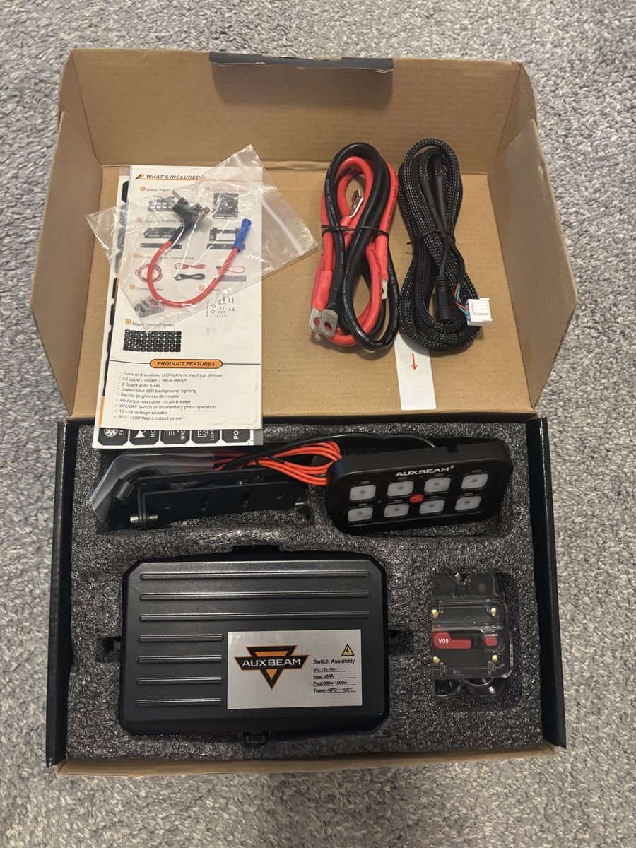 Auxbeam 8 Gang Switch Panel BA80