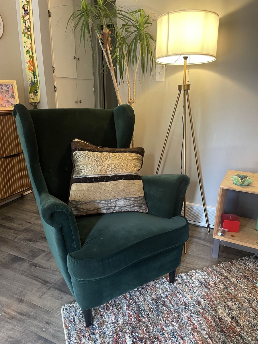 Green reading chair!