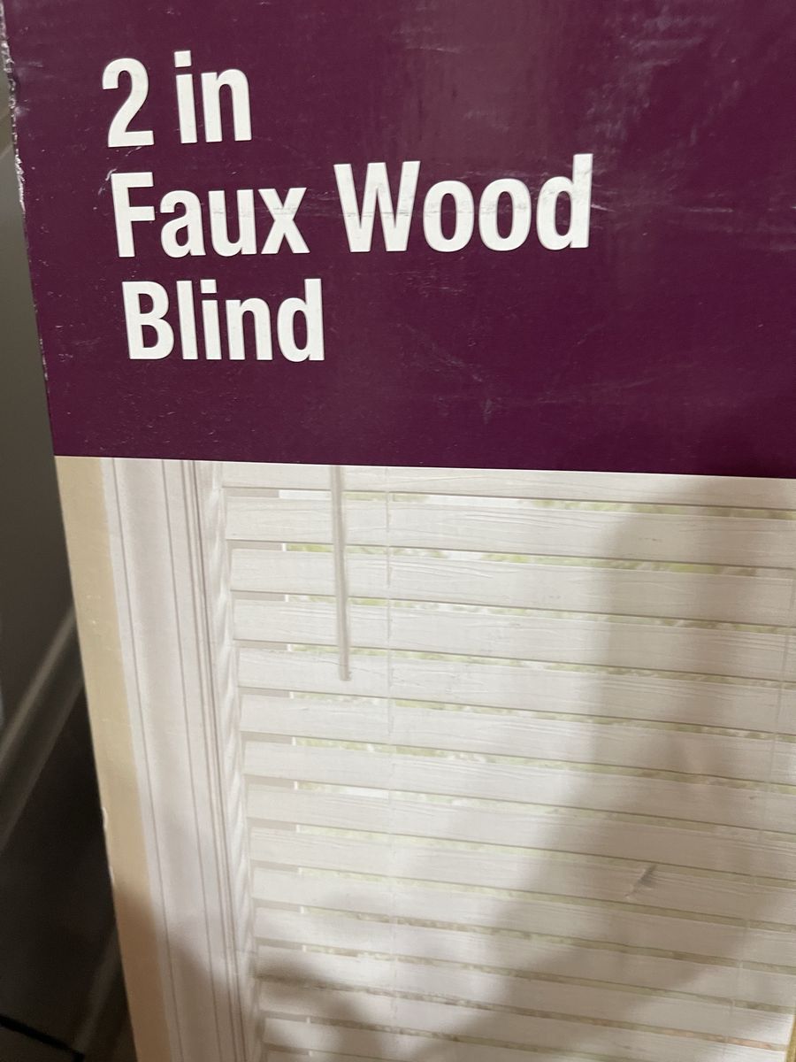 Home Decorators Collection 59"W x 48"L White 2in Faux Wood Blind Room Darkening Cordless