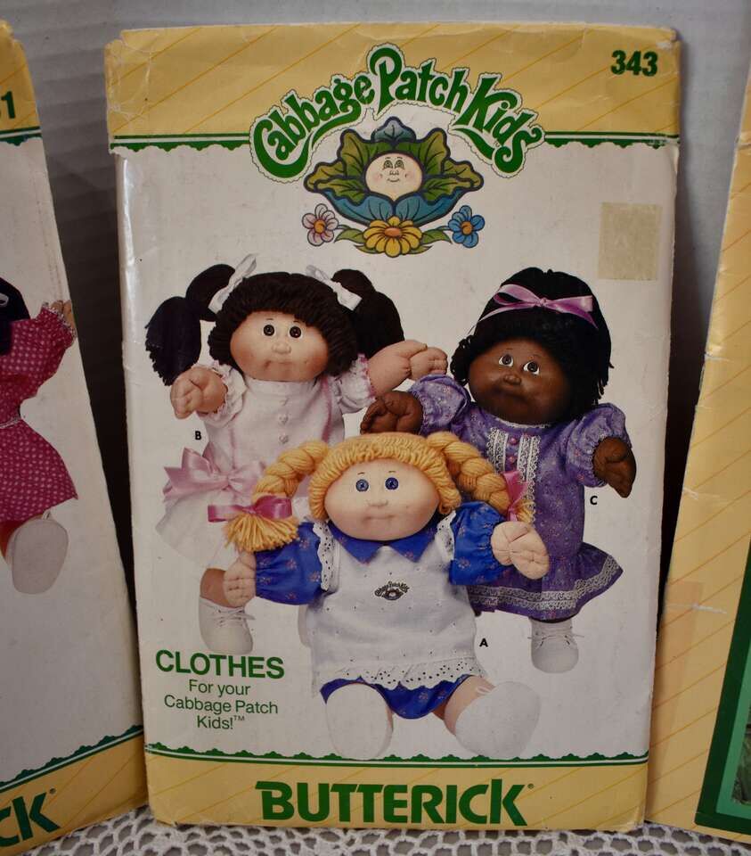 2 Separate Vintage Cabbage Patch Kids Butterick Clothes Patterns To Sew For Your Cabbage Patch Doll
