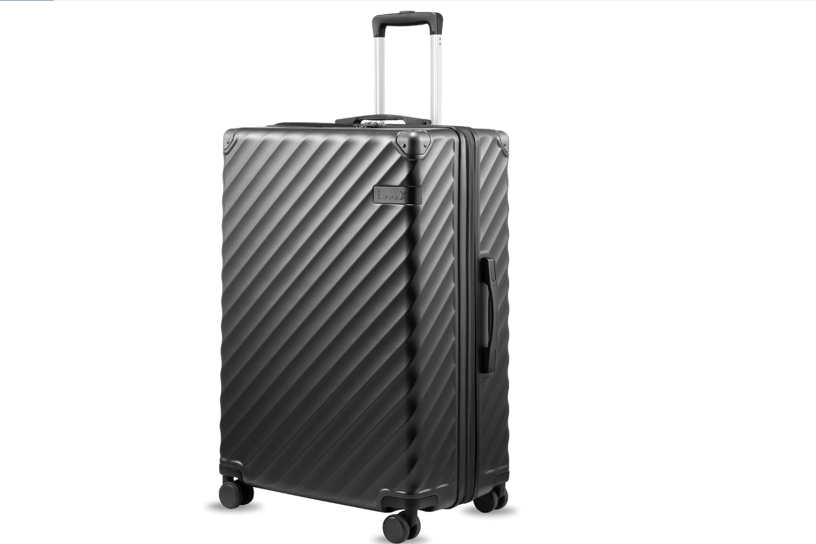 New in Box, 28" Luggage with Spinner Wheels, KVC Expandable Hardside Large Checked Suitcase (EX-Core, Charcoal Metallic