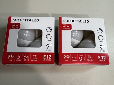 Solhetta LED E12 60w IKEA bulbs