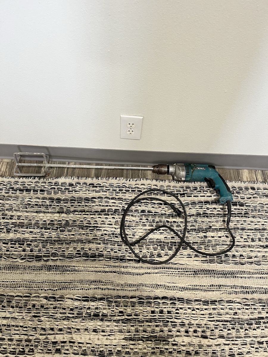 Makita Corded Electric Drill with Mud and Paint Mixing Paddle Attachment