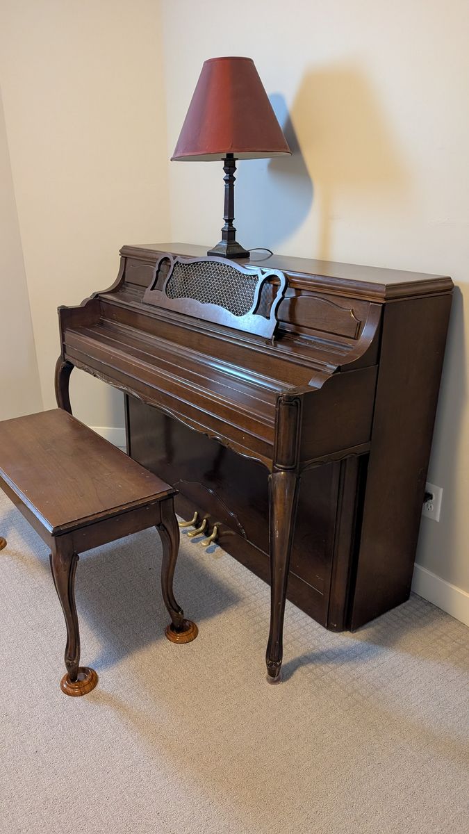 Yamaha Upright Piano and Piano Bench