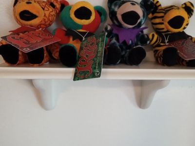 Grateful Dead Liquid Blue Bean Bear Plush Set of 4 with Tags