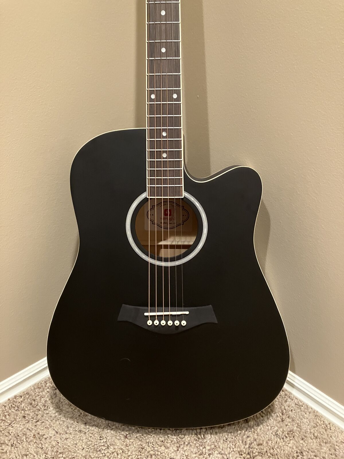 Vangoa Cutaway Acoustic, Gig Bag, More - Reduced