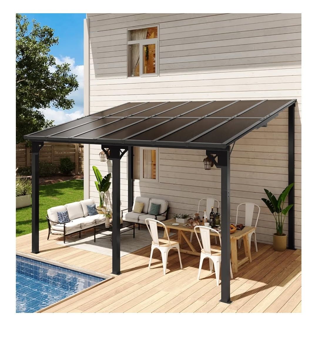 Auxom 14 x 10 Lean to Gazebo / Pergola