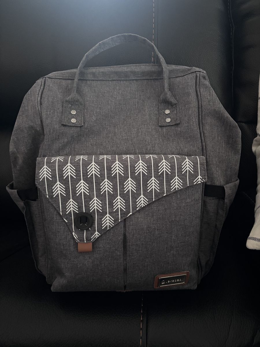 Grey Diaper Bag Backpack