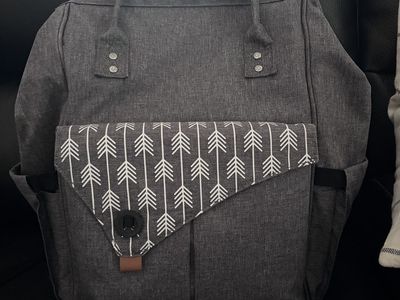 Grey Diaper Bag Backpack