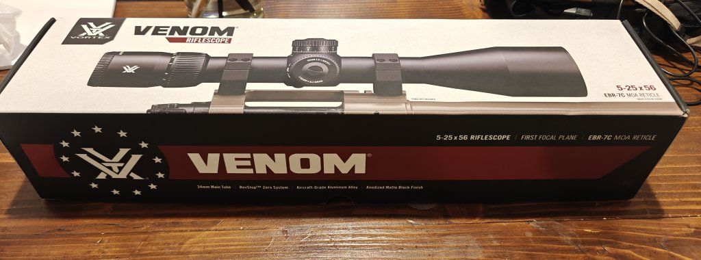 BRAND NEW
Vortex Venom 5-25x56 Riflescope EBR-7C MOA