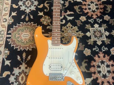 Fender Stratocaster Electric Guitar Orange HSS Pickup Configuration