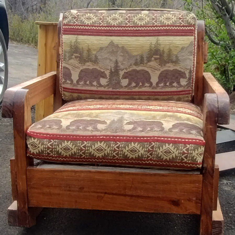 solid wood rocking chair
