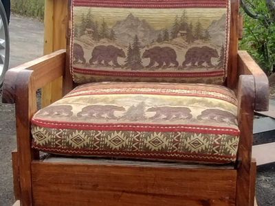 solid wood rocking chair