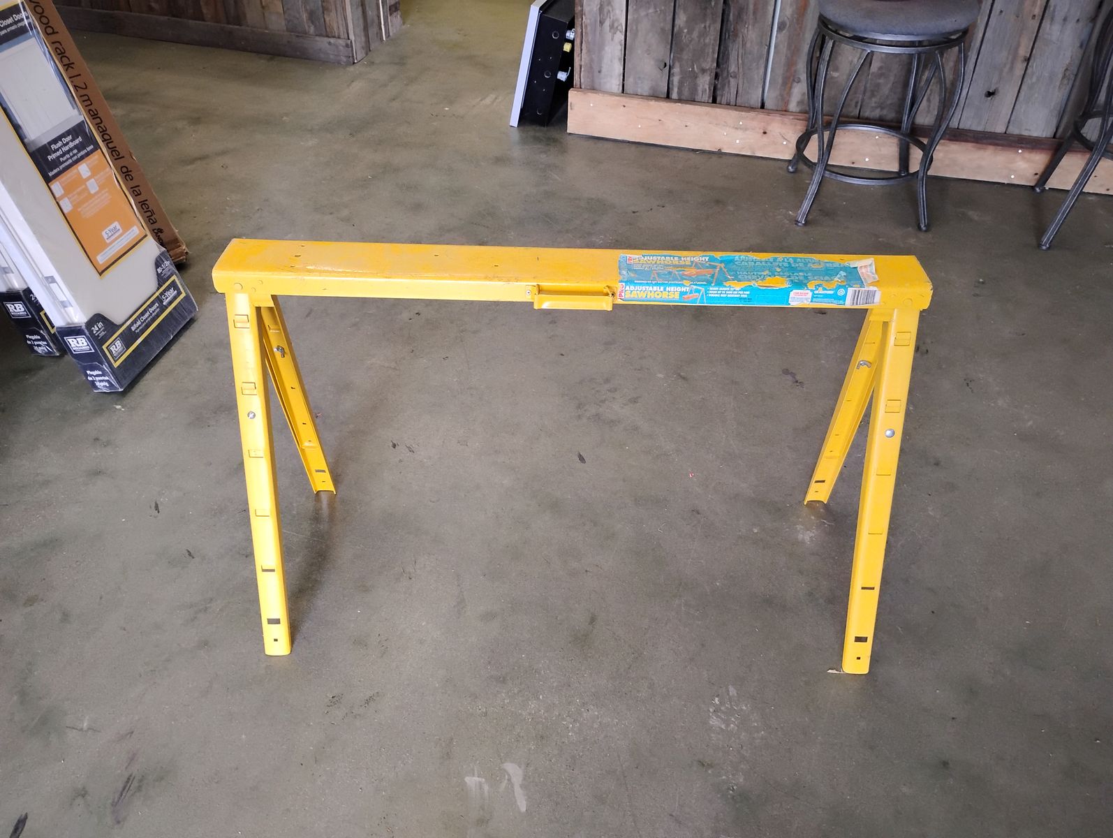 Crawford Adjustable 25-Inch to 34-Inch Tall Folding Steel Sawhorse Qty 2