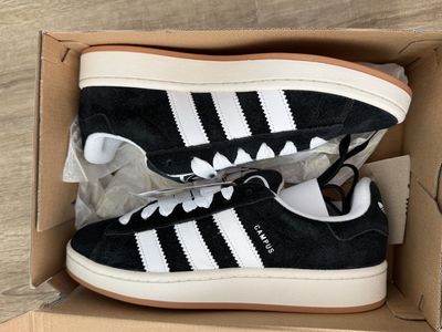 Adidas Campus 00s Black/White Gum Sole Sneakers - Men's US 7.5, Women's US 8.5