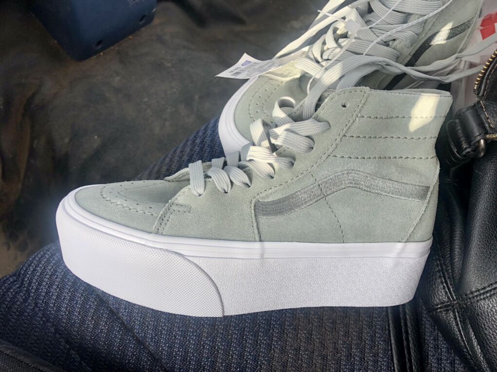 VANS PLATFORM TEAL SUEDE SIZE 6