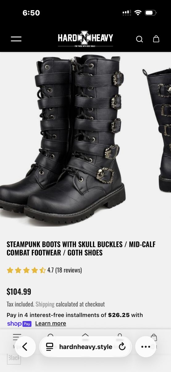 Size 9.5 -10 Goth Steampuck Boots