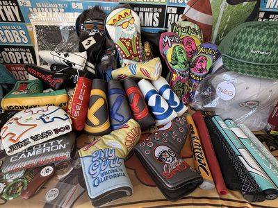 Assorted Golf Accessories: Headcovers, Grips, Hats