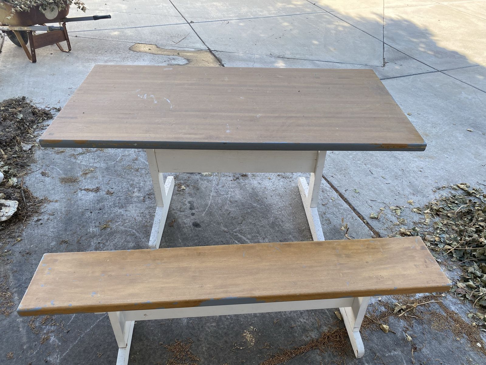 Wooden Kids Activity Table with Matching Bench Set