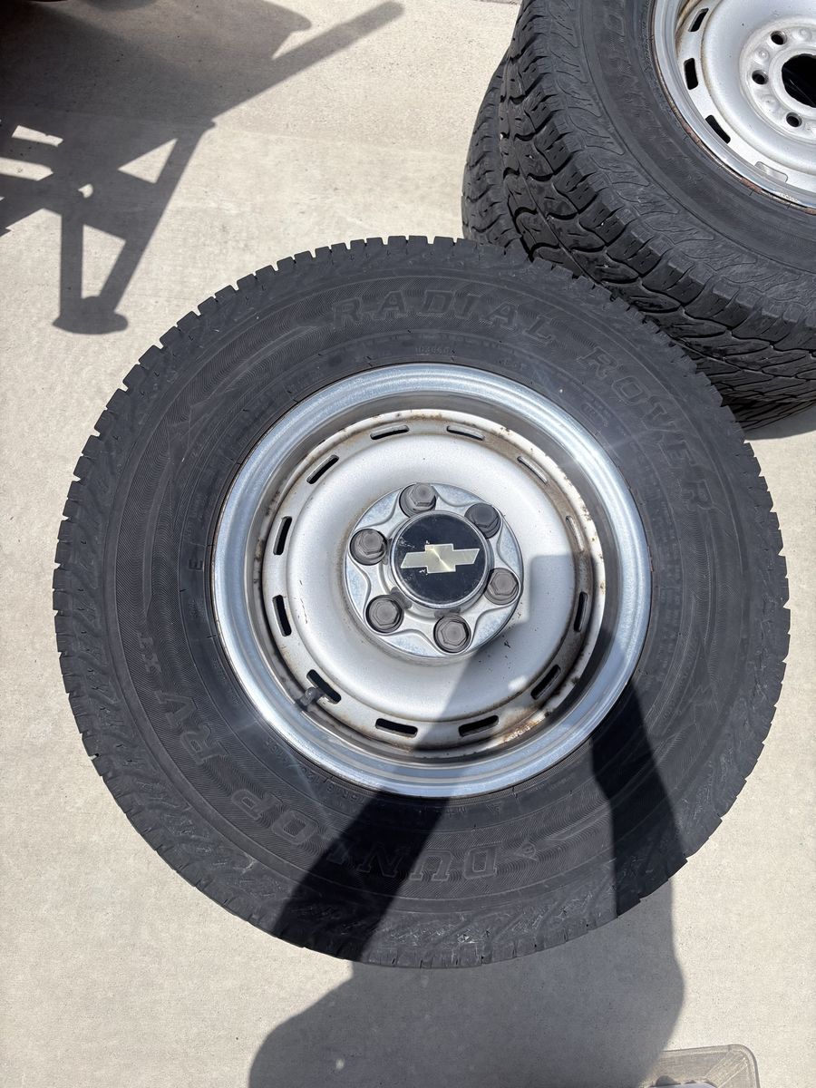 Dunlop Radial Rover Tires & Steel Wheels for Truck/SUV - Set of 4 size 245/75 r16