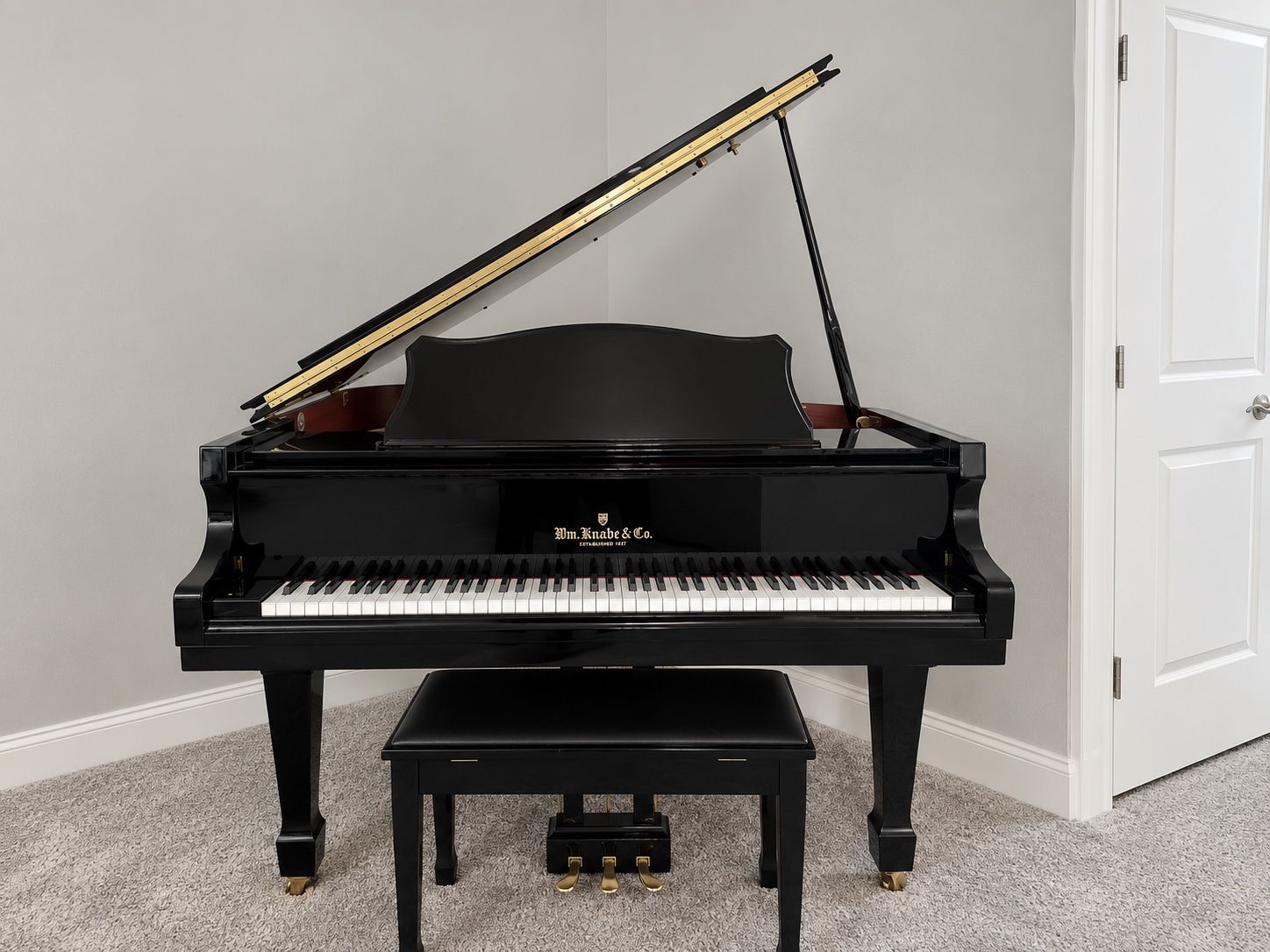 Wm. Knabe & Co. MC-50 5'6" Baby Grand Piano - Gloss Ebony, Excellent Condition