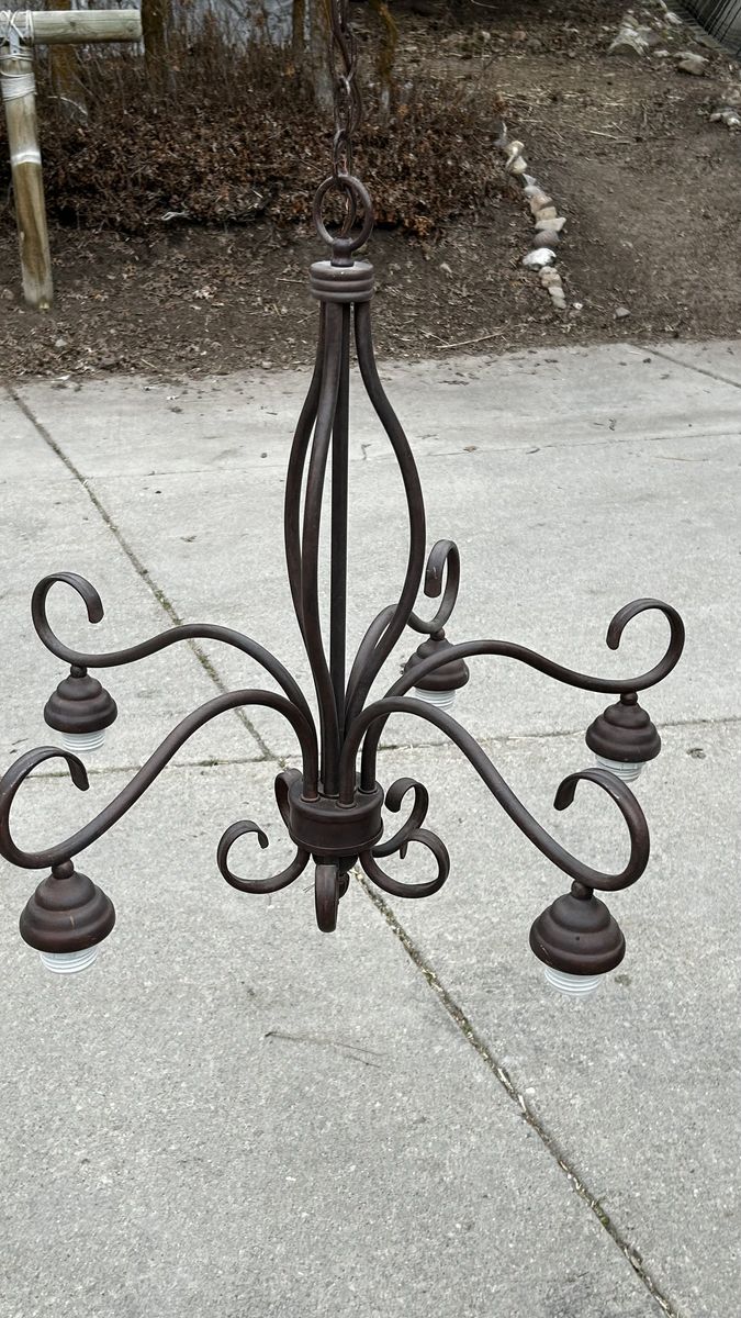 Classic Wrought Iron Chandelier