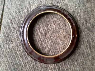 3 Vintage wood plate holders