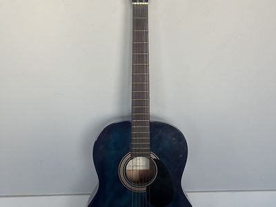 Johnson JG-100-BL Blue Acoustic Guitar + Fender Gig Bag & Capo