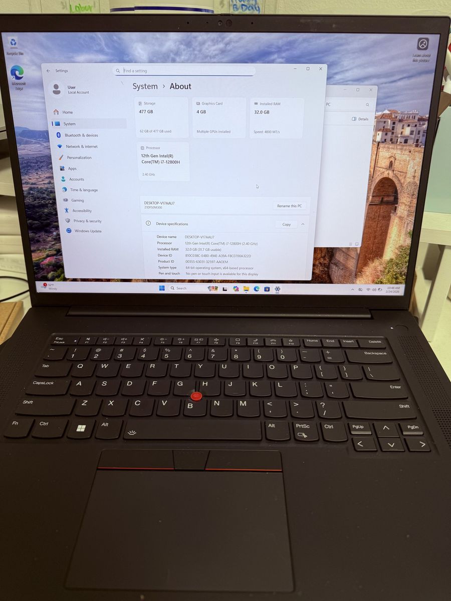 Loaded Lenovo X1 Extreme Gen 5 w/warranty