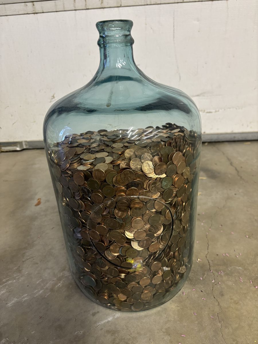 $240 In Pennies - Estimated By Weight