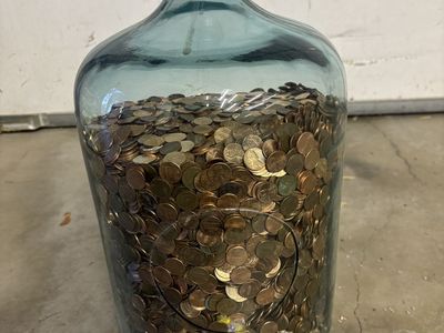 $240 In Pennies - Estimated By Weight