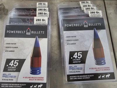 PowerBelt Bullets .45 Caliber AT ELR 280 Gr Aerotip Muzzleloading Bullets