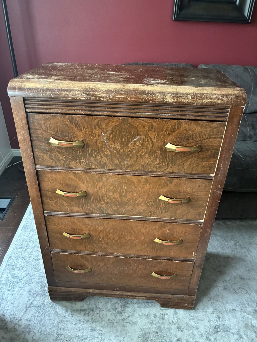 Old Solid Wood Chest of Drawers