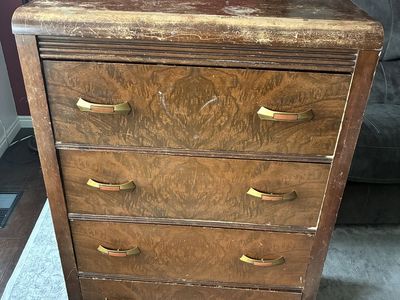 Old Solid Wood Chest of Drawers