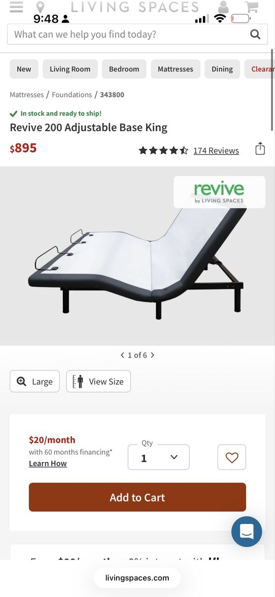 Revive Adjustable 200 King Bed Base