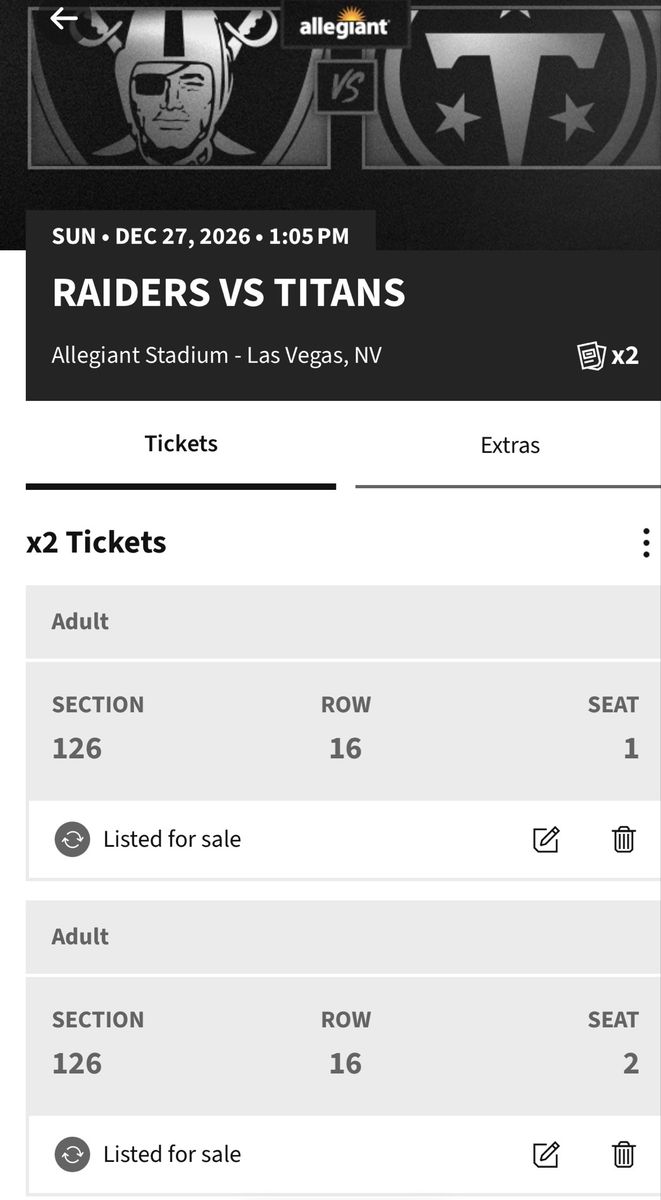 Raiders vs Titans