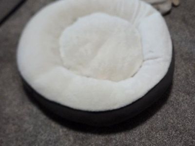 Kirkland Signature Round Plush Dog Bed with Removable Cushion and Blanket