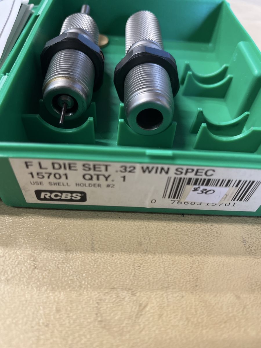 RCBS .32 Win Special Full Length Die Set Hornady .32 Cal Bullets.