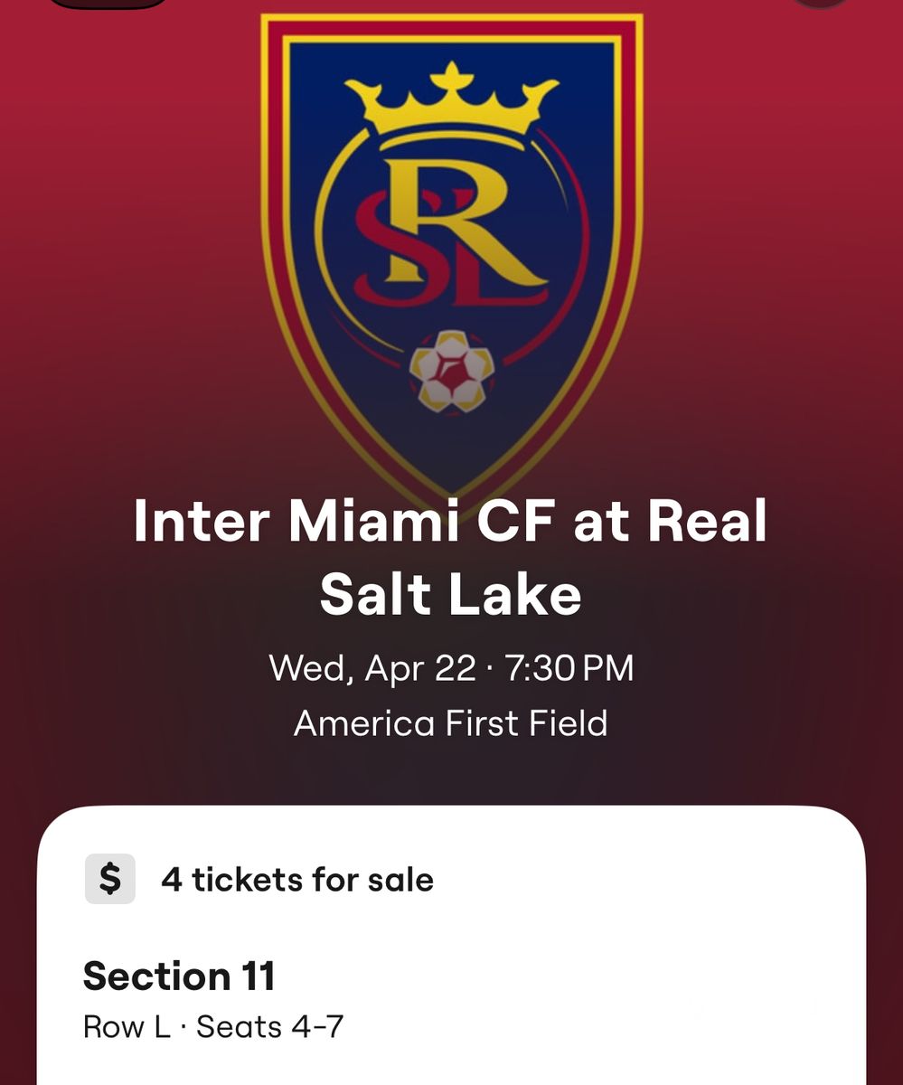 MESSI!! April 22nd RSL vs Inter Miami