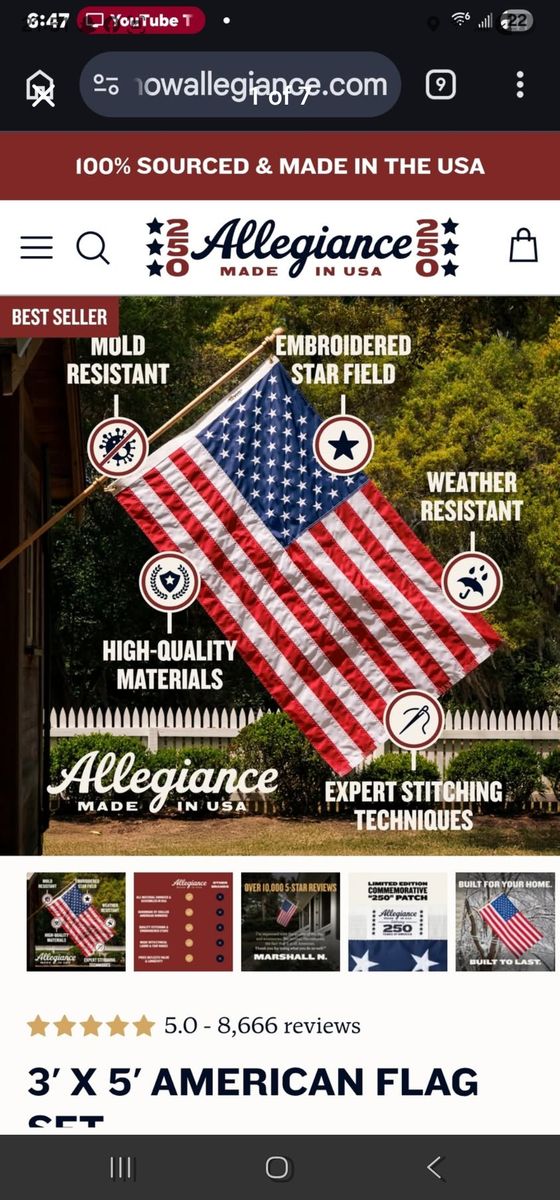 New 3ftx5ft flag w pole