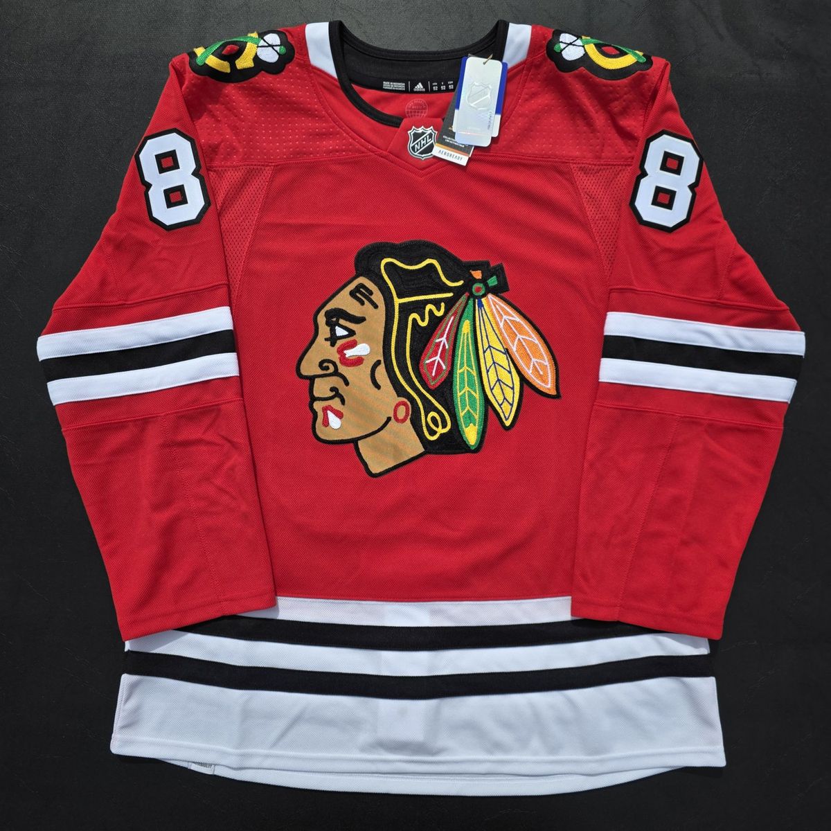 Chicago Blackhawks Patrick Kane #88 Home NHL Hockey Jersey, Adidas Primegreen Size 52